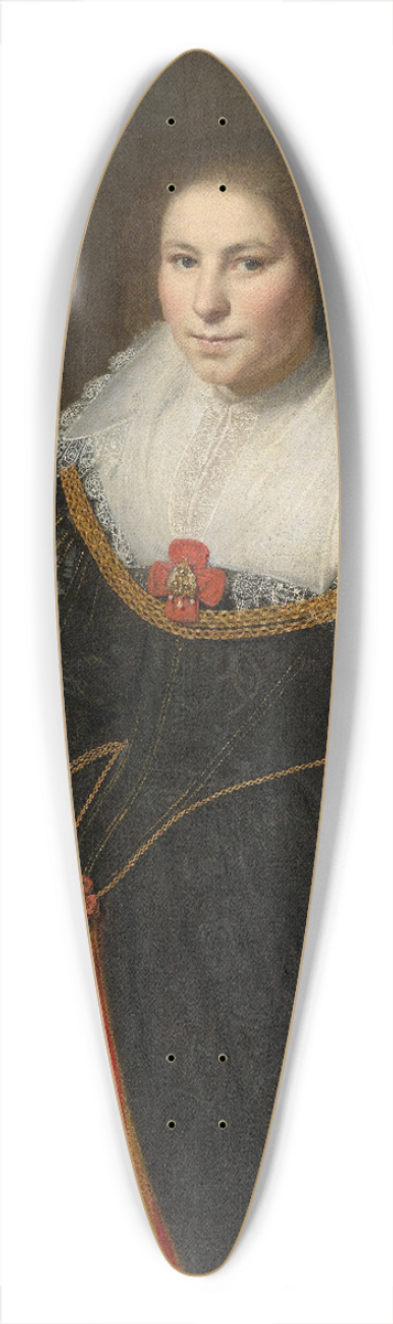 Johannes Paulus Moreelse - Portrait of a Lady 39.3 inch art pintail longboard deck