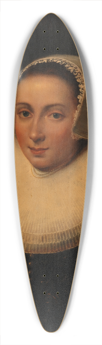 Johannes Paulus Moreelse - Portrait of a Lady 39.3 inch art pintail longboard deck