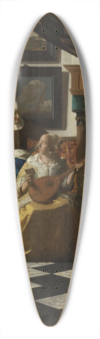 Johannes Vermeer - The Love Letter 39.3 inch art pintail longboard deck