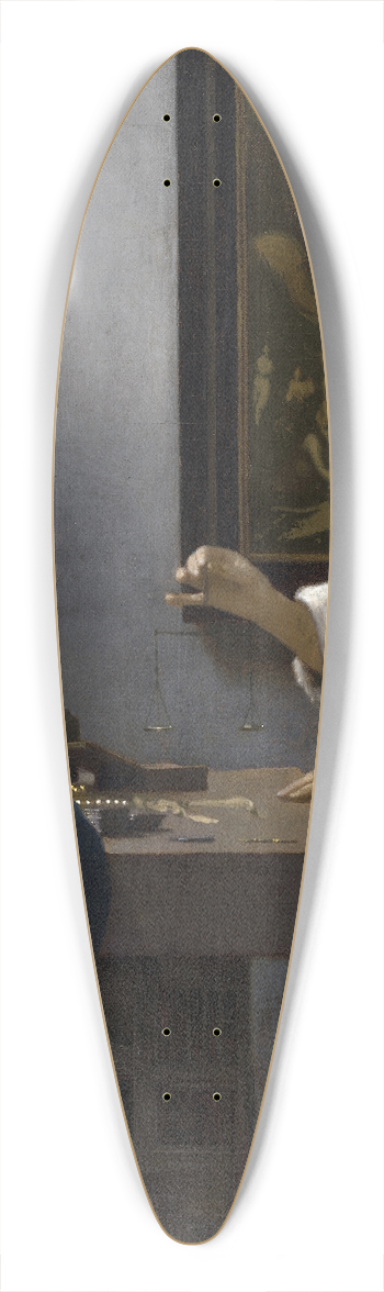 Johannes Vermeer - Woman Holding a Balance 39.3 inch art pintail longboard deck