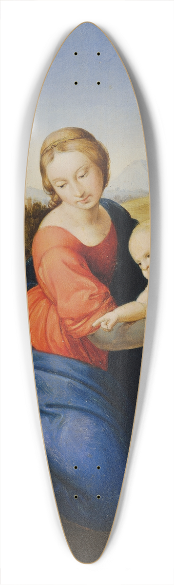Johann Evangelist Scheffer von Leonhardshoff - Madonna and Child with St. John the Boy 39.3 inch art pintail longboard deck