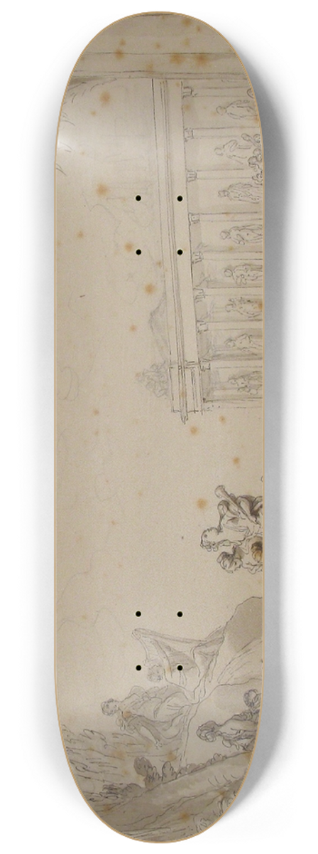 Charles Monnet - Temple of the Muses 8.25 inch art skate deck
