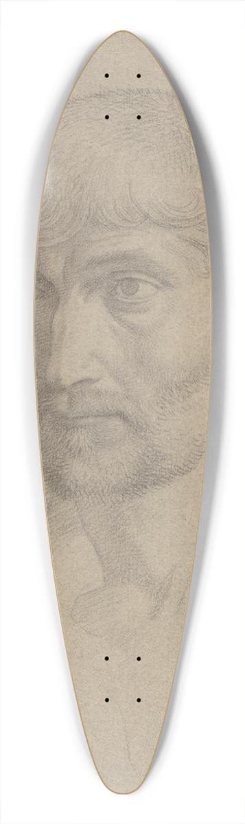 Johann Friedrich Overbeck - Head of a Bearded Man 39.3 inch art pintail longboard deck