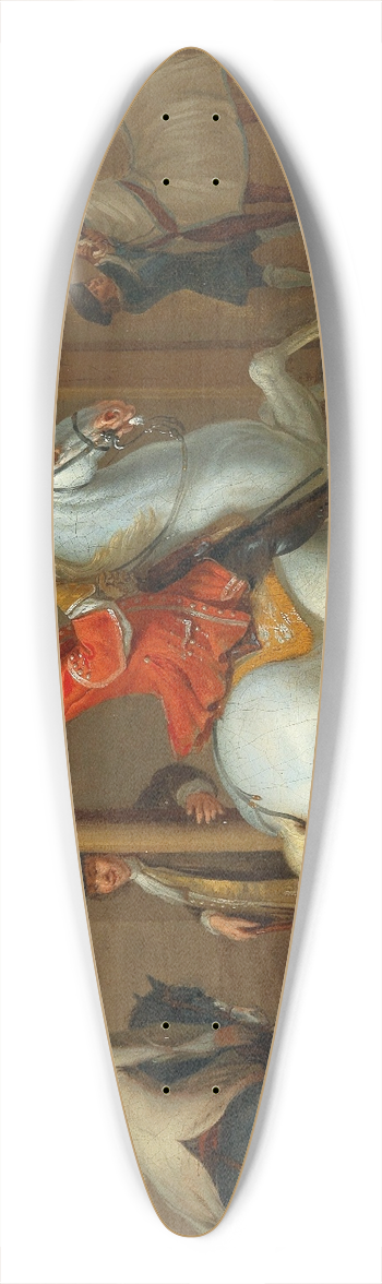 Johann Georg de Hamilton - A Cavalier On A Gray Horse In A Riding School 39.3 inch art pintail longboard deck