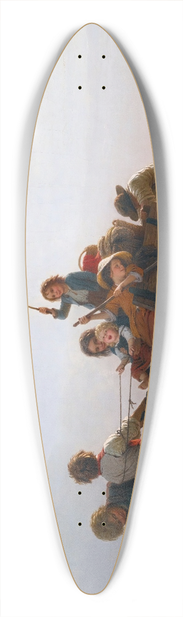 Johann Georg Meyer von Bremen - Frhliche morgenfahrt(the return from fishing) 39.3 inch art pintail longboard deck