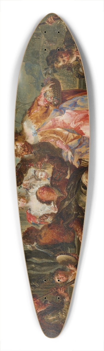 Johann Georg Platzer - The Pleasures of the Seasons; Autumn 39.3 inch art pintail longboard deck