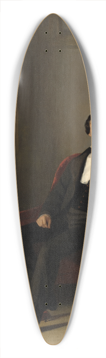 Johann Georg Schwartze - Abraham Willet (1825-1888) 39.3 inch art pintail longboard deck