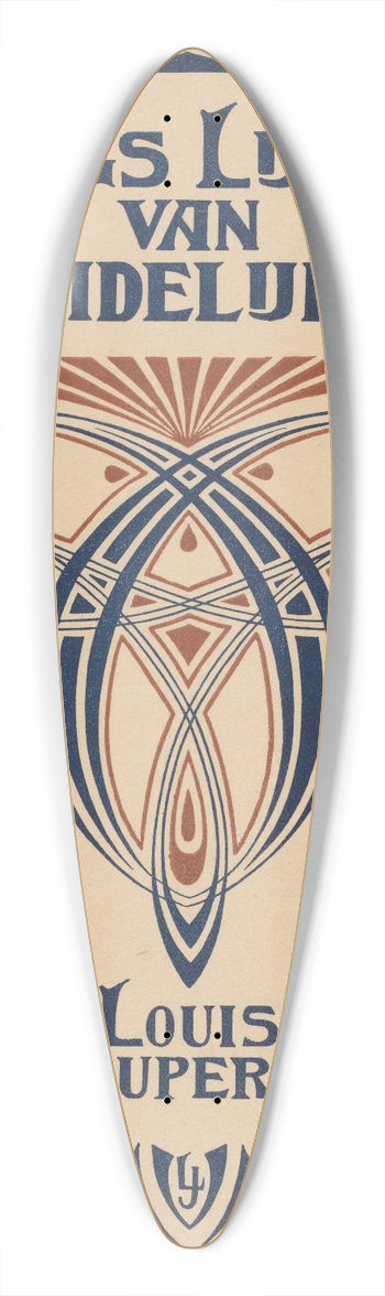 Johann Georg van Caspel - Bandontwerp voor; Louis Couperus, Langs lijnen van geleidelijkheid 39.3 inch art pintail longboard deck