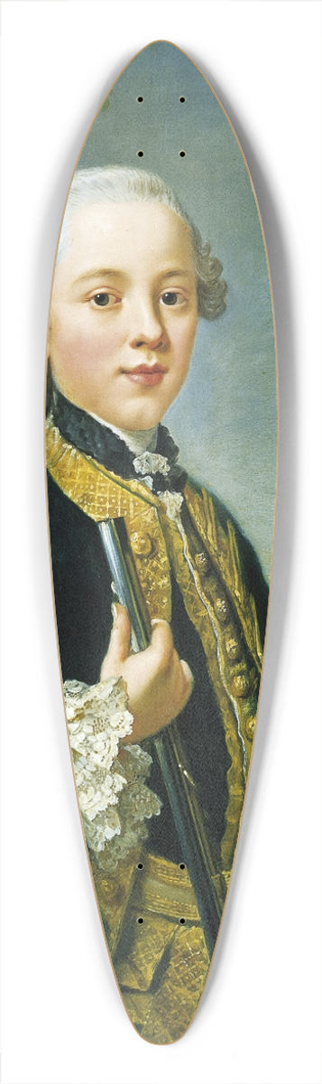 Johann Georg Ziesenis - Portrait of Justinian Theodor Friedrich von Holzhausen 39.3 inch art pintail longboard deck