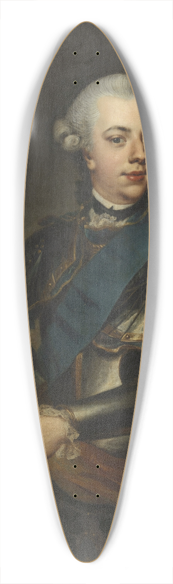 Johann Georg Ziesenis - Willem V (1748-1806), prins van Oranje-Nassau 39.3 inch art pintail longboard deck
