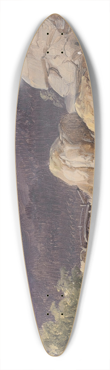 Johann (Giovanni) Varrone - bergang ber den Wasserfall 39.3 inch art pintail longboard deck