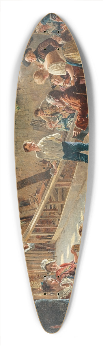 Johann Hamza - The Bowling Alley 39.3 inch art pintail longboard deck