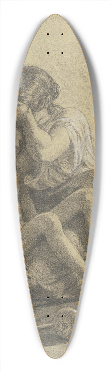 Johann Heinrich Hasselhorst - Hagar and Ishmael 39.3 inch art pintail longboard deck