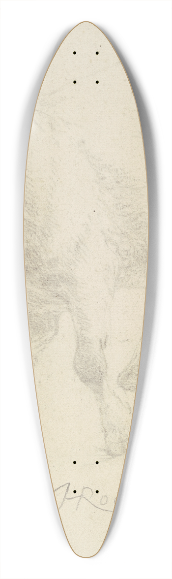 Johann Heinrich Roos - Grasender Faselochse nach links 39.3 inch art pintail longboard deck