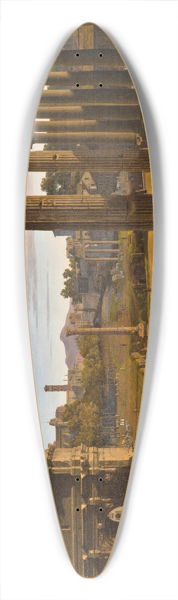 Johann Heinrich Schilbach - View From The Capitol, Looking Towards The Forum Romanum 39.3 inch art pintail longboard deck