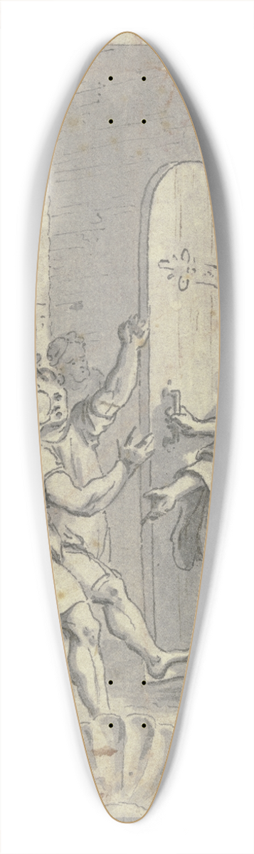 Johann Jakob von Sandrart - Engel geleiten Lot aus Sodom 39.3 inch art pintail longboard deck