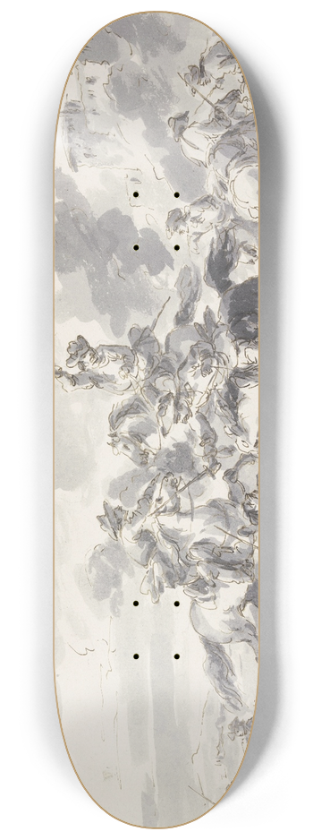 Charles Parrocel - Reitergefecht, rechts eine Burg 8.25 inch art skate deck