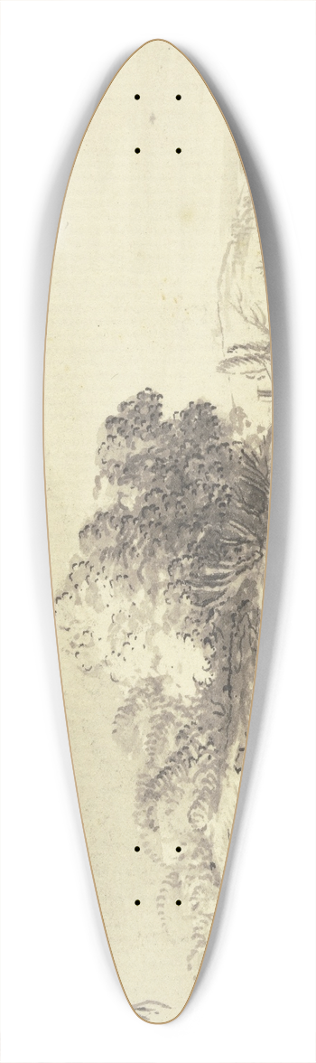 Johann Ludwig Aberli - Weite, hgelige Landschaft mit einer Strae 39.3 inch art pintail longboard deck