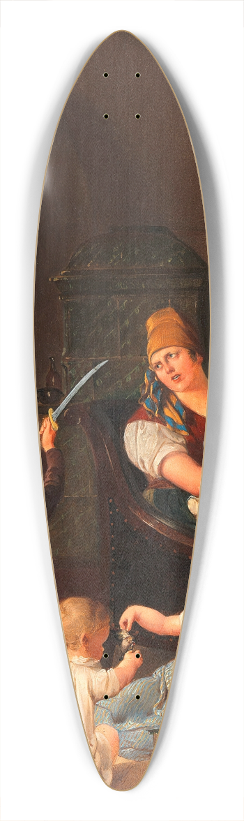 Johann Matthias Ranftl - In der Kinderstube 39.3 inch art pintail longboard deck