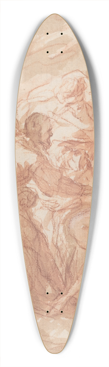 Johann Michael Rottmayr - Susanna and the Elders 39.3 inch art pintail longboard deck