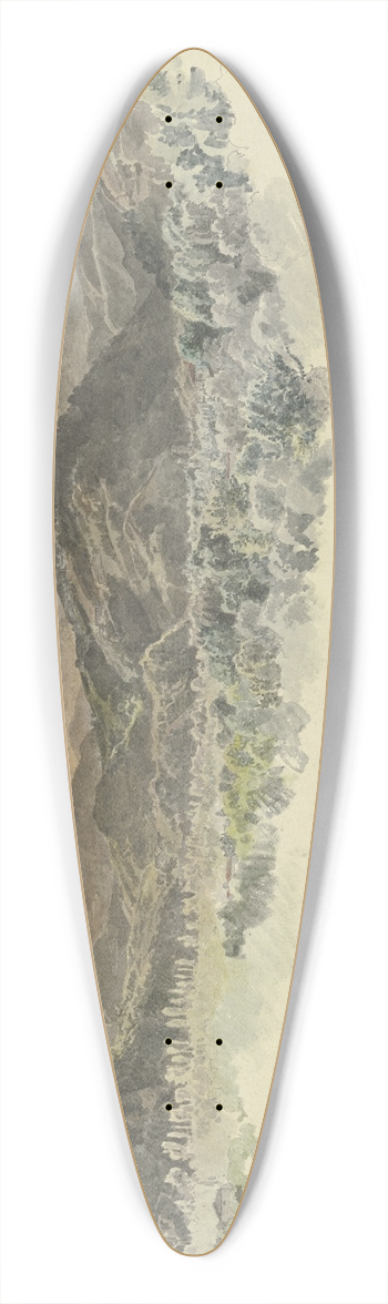 Johann Nepomuk Rauch - Berglandschaft in Oberitalien 39.3 inch art pintail longboard deck