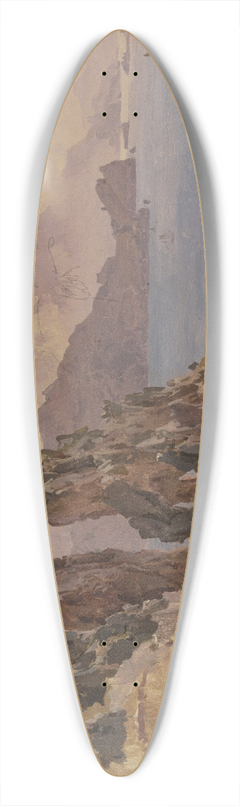 Johann Nepomuk Rauch - Sditalienische Felsenkste 39.3 inch art pintail longboard deck