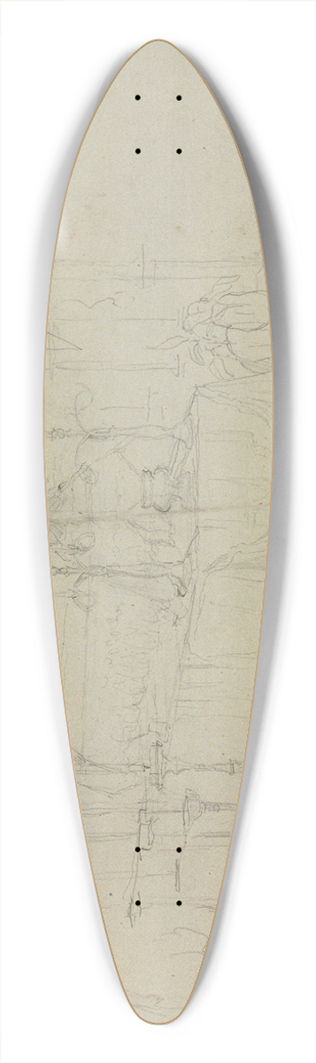 Johann Peter Krafft - Aufbahrung der Juliana Krafft und ihrer Tochter Ludovica 39.3 inch art pintail longboard deck