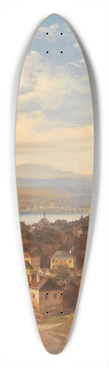 Johann Wilhelm Jankowski - Blick auf Krems 39.3 inch art pintail longboard deck