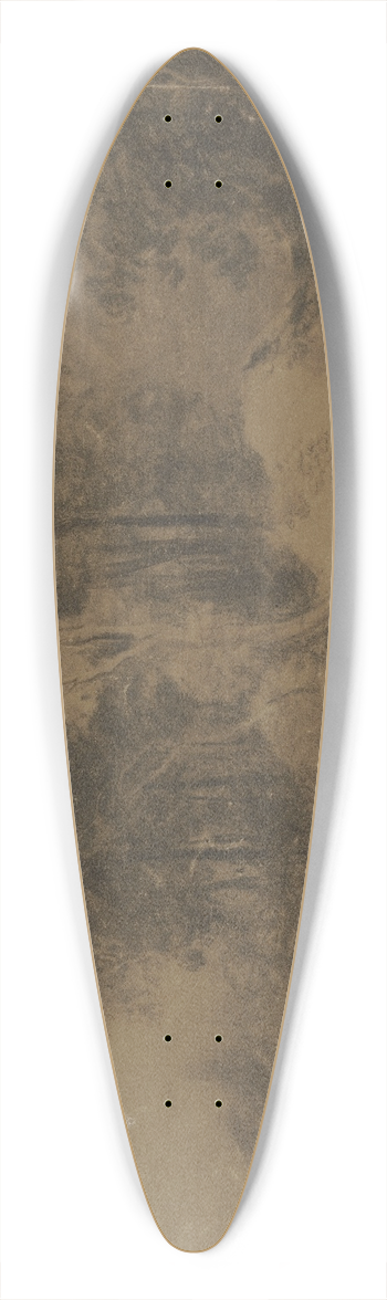Johann Wilhelm Schirmer - Ein Waldweg, ein Wanderer wird von zwei Mannen angefallen 39.3 inch art pintail longboard deck