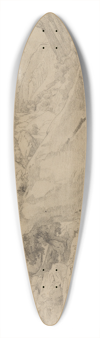 Johann Wilhelm Schirmer - Felsenterrain bei Vaison-la-Romaine 39.3 inch art pintail longboard deck