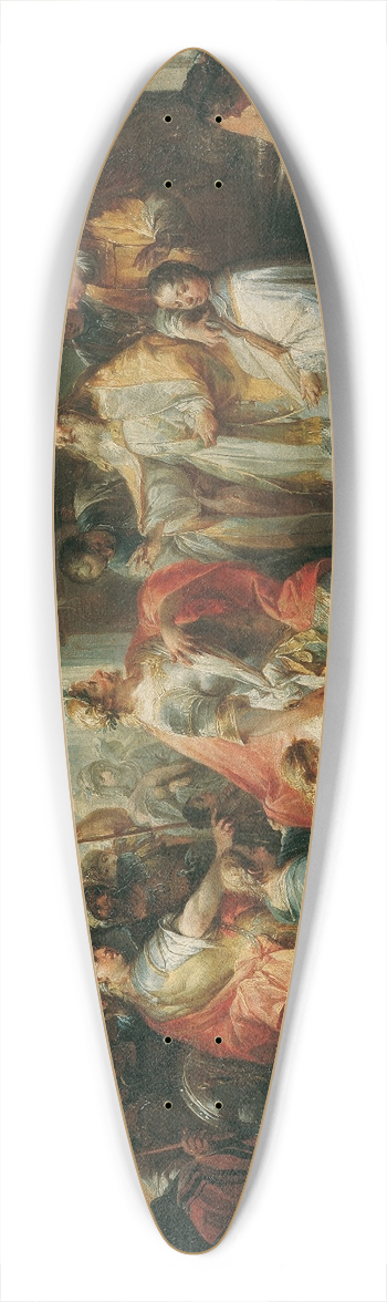 Johann Wolfgang Baumgartner - Der Heilige Ambrosius Verwehrt Kaiser Theodosius Den Eintritt In Den Mailnder Dom 39.3 inch art pintail longboard deck