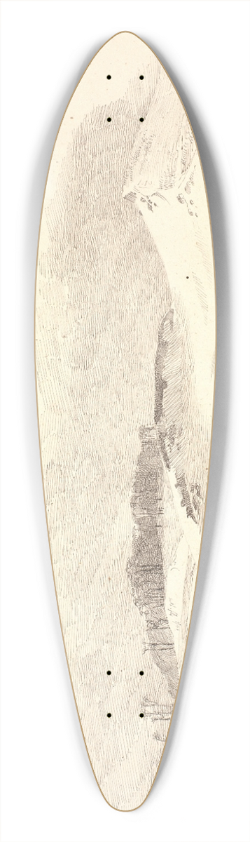 Johan Thomas Lundbye - Vinterlandskab i nordsjllandsk karakter 39.3 inch art pintail longboard deck