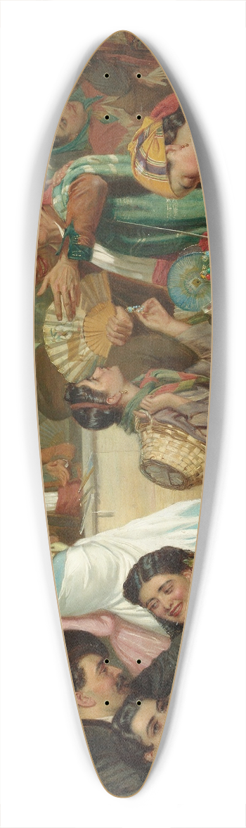 John Bagnold Burgess - The Fan Seller 39.3 inch art pintail longboard deck