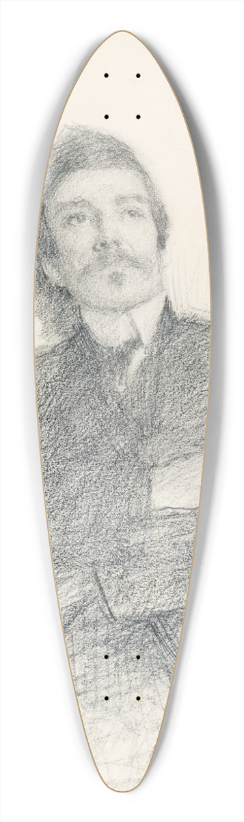 John Butler Yeats - John Millington Synge (1871-1909), Playwright 39.3 inch art pintail longboard deck