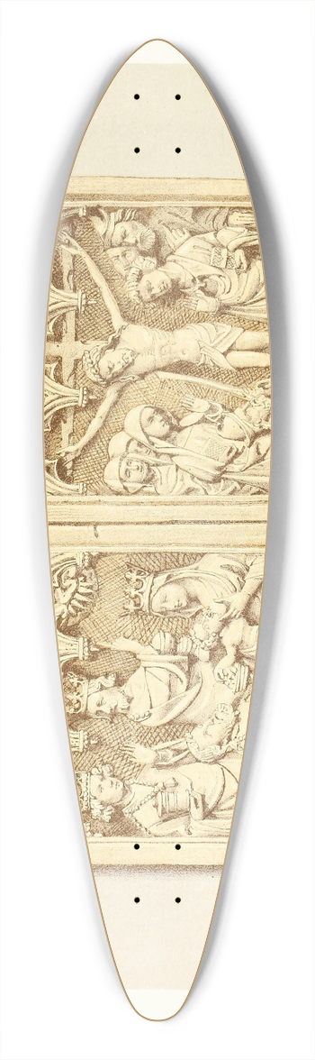 John Charles Robinson - Diptych in Carved Ivory representing the Adoration of the Magi and the Crucifixion 39.3 inch art pintail longboard deck