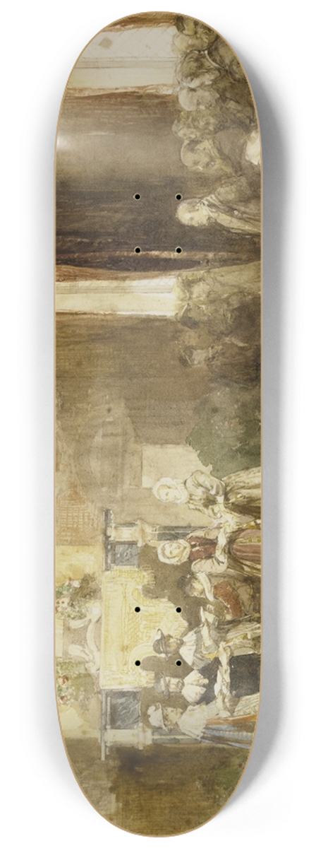 Charles Rochussen - Vondelviering op het Muiderslot, 1867 8.25 inch art skate deck