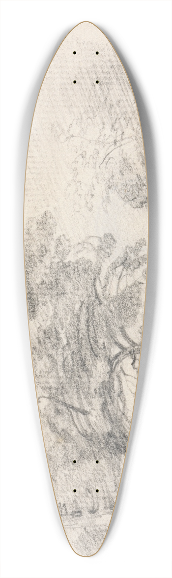 John Constable - Coombe Wood 39.3 inch art pintail longboard deck