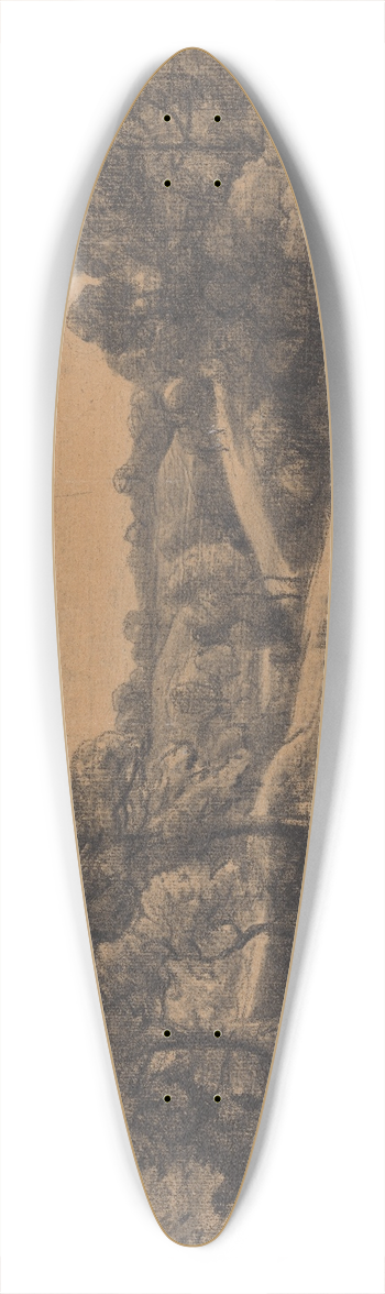 John Constable - Wooded Slope with a Receding Road 39.3 inch art pintail longboard deck