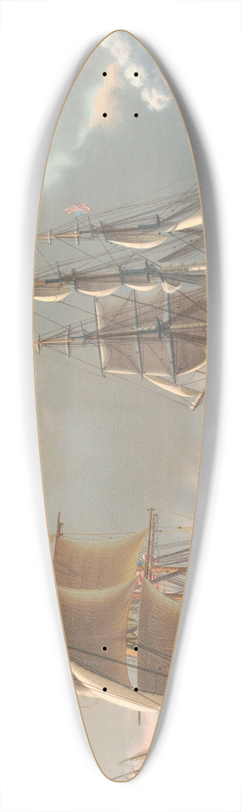 John E.C. Peterson - A squally day 39.3 inch art pintail longboard deck