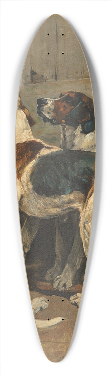 John Emms - Foxhounds at a kennel door 39.3 inch art pintail longboard deck
