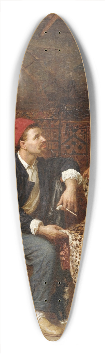 John Evan Hodgson - The French naturalist in Algiers 39.3 inch art pintail longboard deck