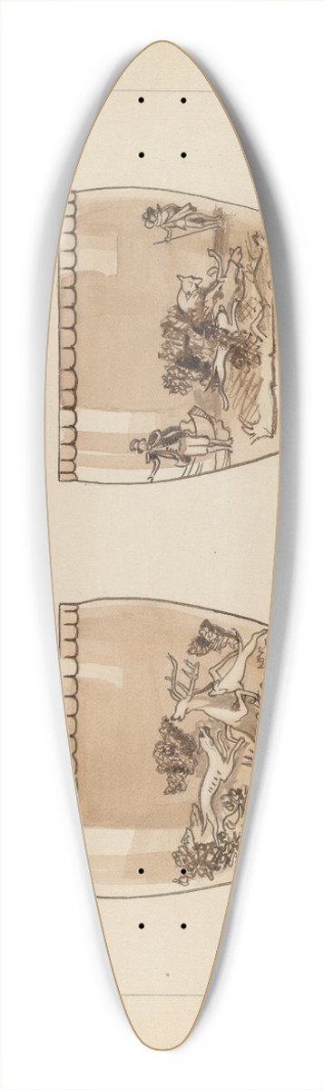 John Fisk - Pitcher 39.3 inch art pintail longboard deck