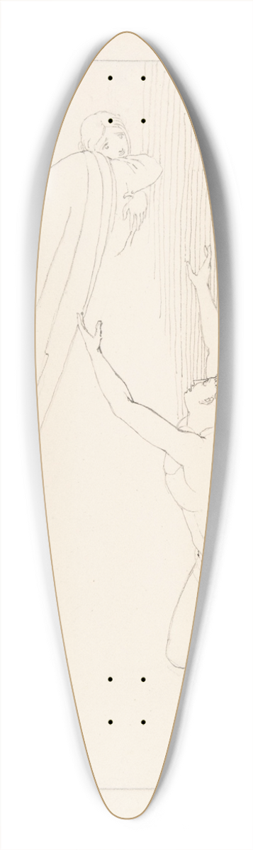John Flaxman - Achilles and the Shade of Patroclus 39.3 inch art pintail longboard deck