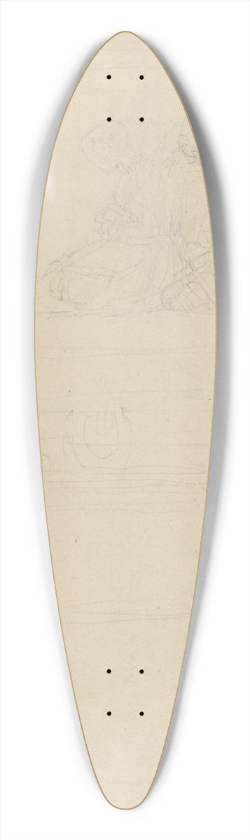 John Flaxman - Designs for a Monument to Sir William Jones (recto and verso) 39.3 inch art pintail longboard deck
