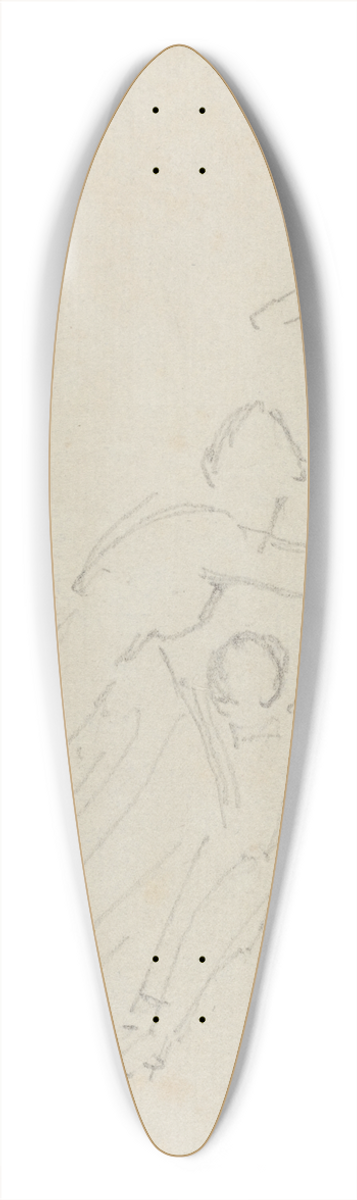John Flaxman - Study for The Fury of Athamas 39.3 inch art pintail longboard deck