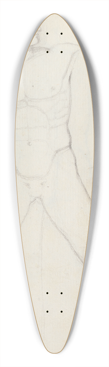 John Flaxman - The Left-hand Horse Tamer, Piazza del Quirinale, Monte Cavallo, Rome 39.3 inch art pintail longboard deck