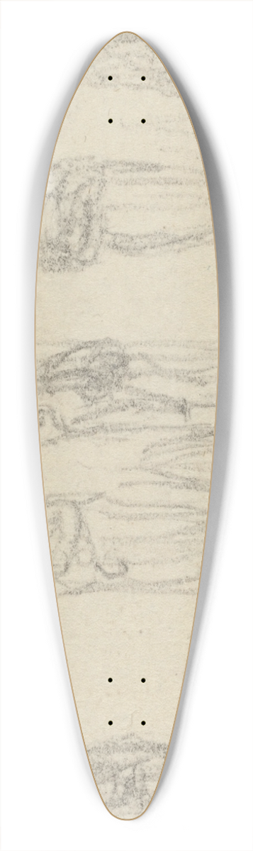 John Flaxman - Three Groups of Figures (Parents and Children) 39.3 inch art pintail longboard deck