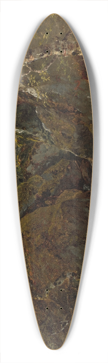 John Frederick Kensett - Catskill Waterfall 39.3 inch art pintail longboard deck