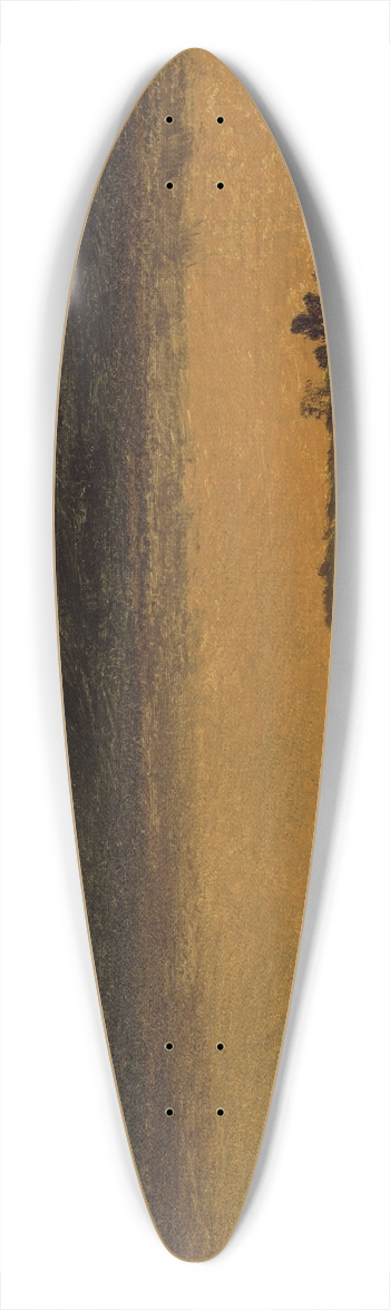 John Frederick Kensett - Red Landscape 39.3 inch art pintail longboard deck