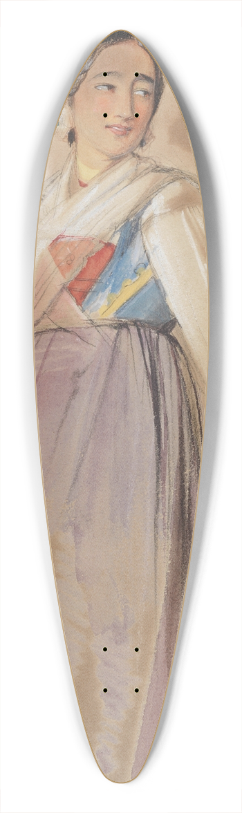John Frederick Lewis - A Spanish woman 39.3 inch art pintail longboard deck
